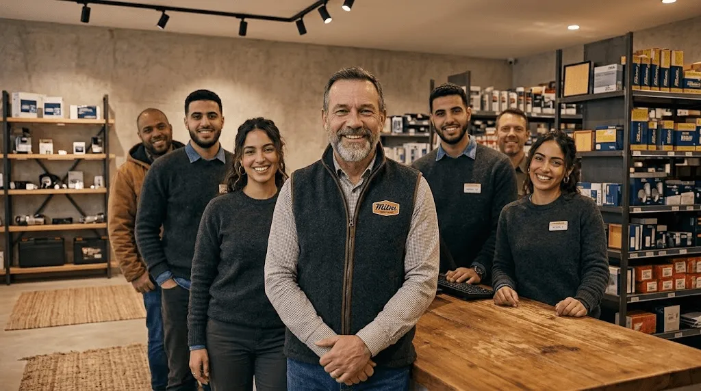 Owner with their team