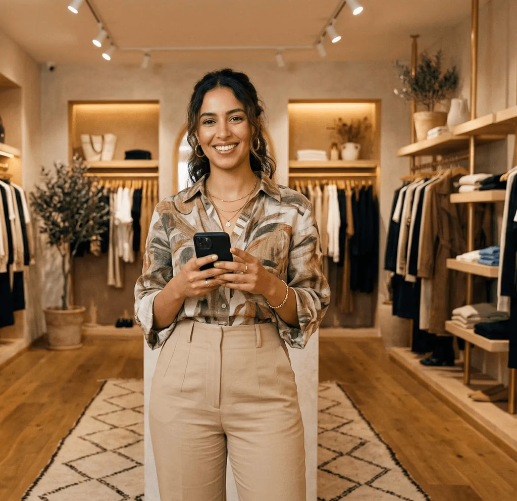 POS at the boutique counter
