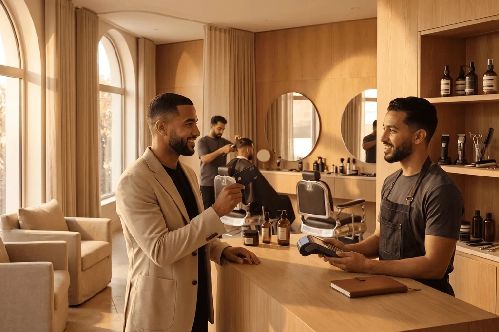 Screenshot: checkout at the counter
