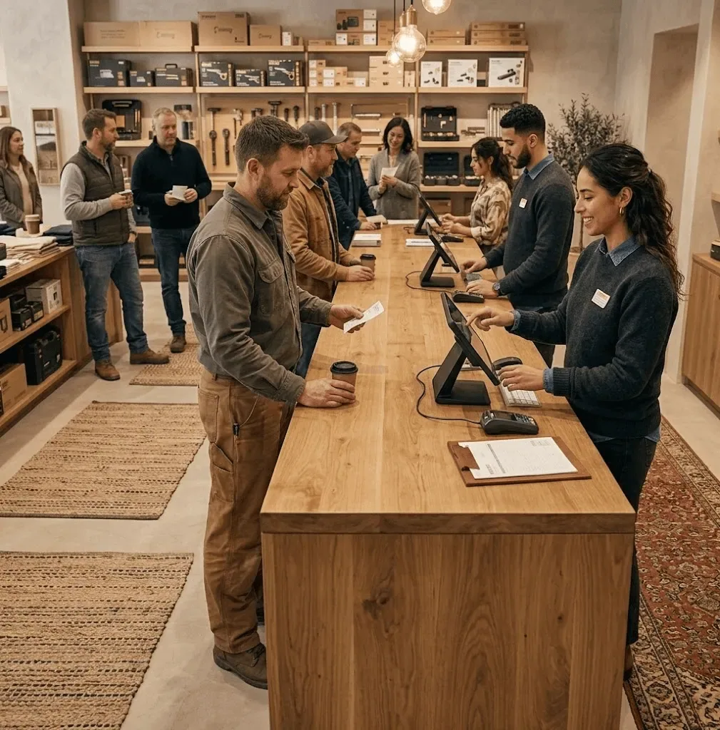 Counter during the morning rush