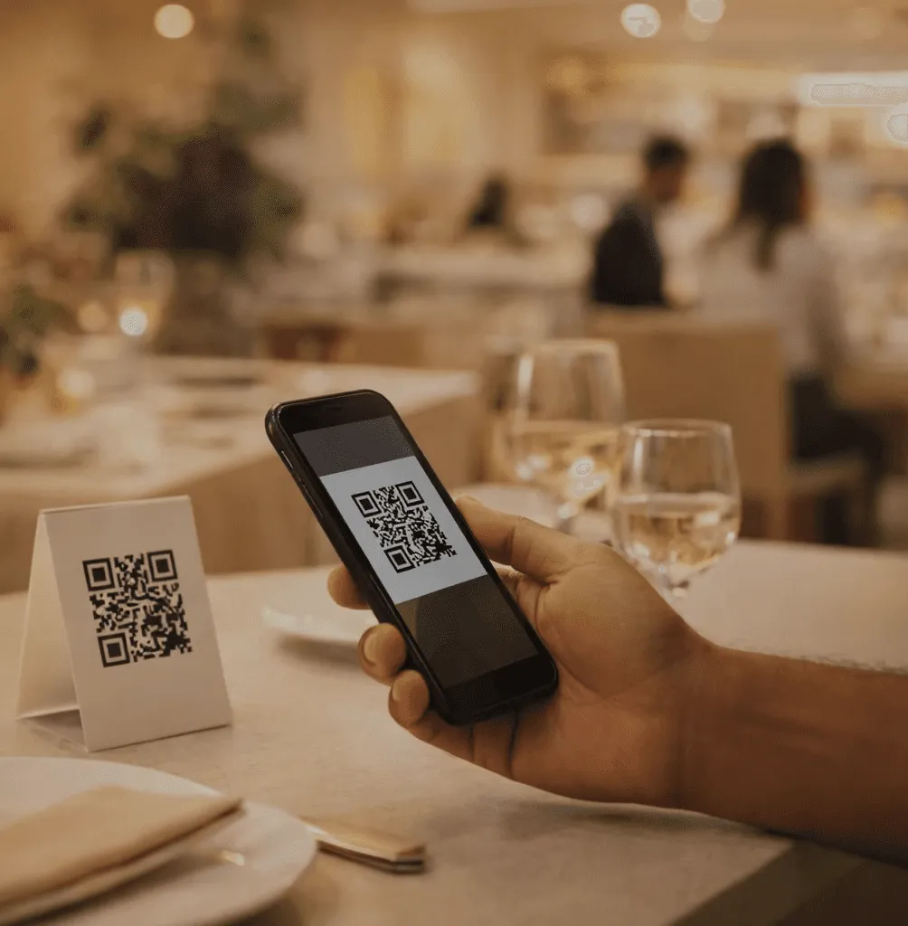 Screenshot: QR code menu