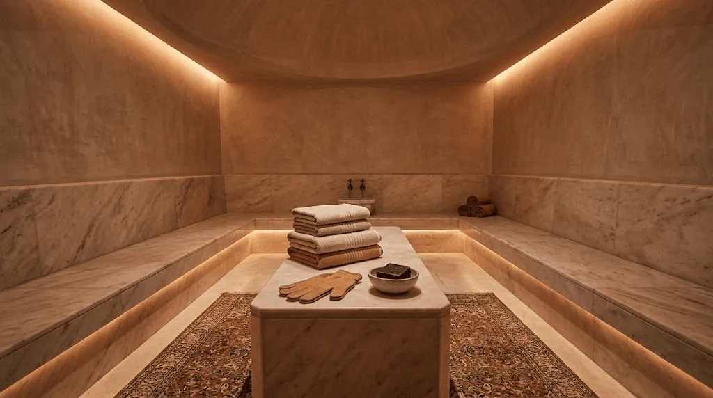 Hammam prepared for the first guests