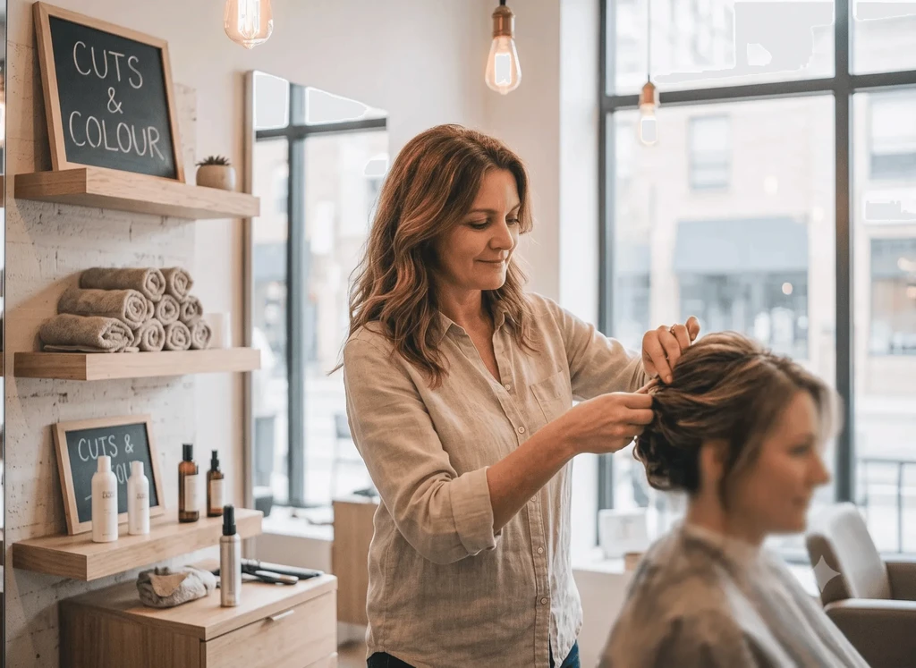 Hair salon interior